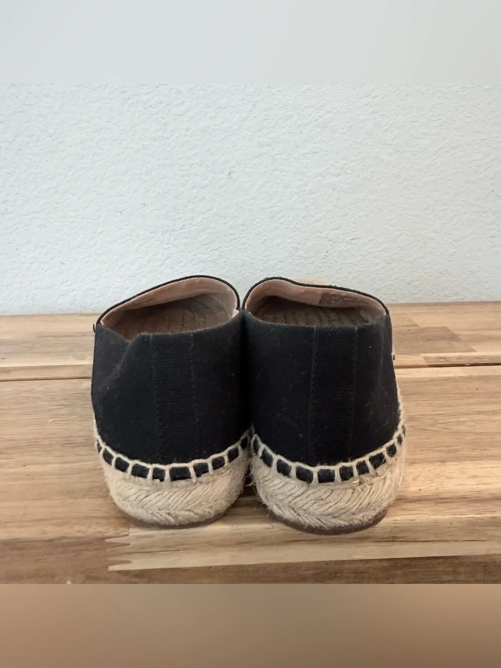 J.Crew- Black Canvas Jute Espadrilles - Size 7